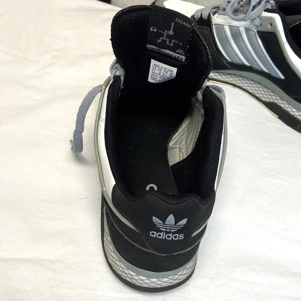 Adidas ZXZ ADV 2008 Retro Black Grey White 10.5 Lace Up Low Top Running Shoes